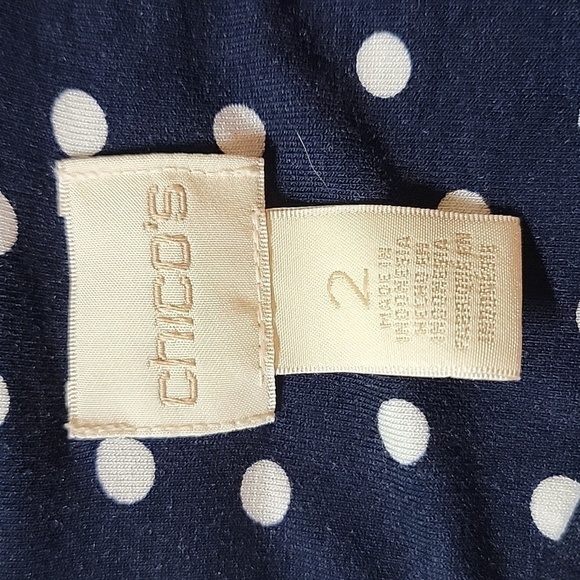 Chico's Dots Keyhole Top - Large - Picture 3 of 6